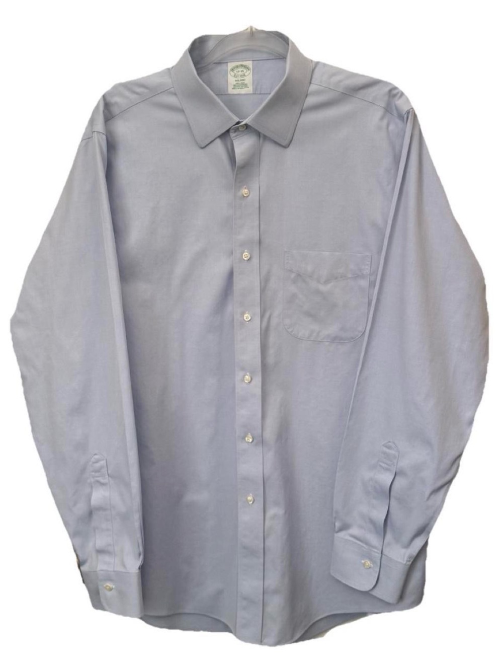 Brooks Brothers Milano Blue Long Sleeve Button Down Shirt 100% Supima Cotton